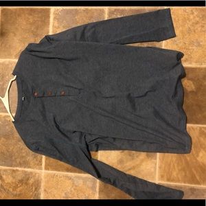 Plain Blue Long Sleeve Shirt